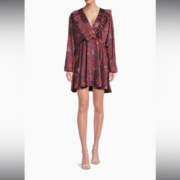 NWT HUTCH Hutch Tara Floral Satin Minidress - Picture 1 of 11